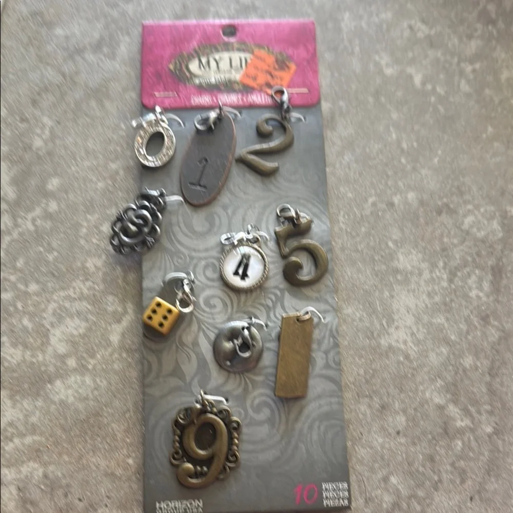 My Life Charm Set with Numbers and Symbols